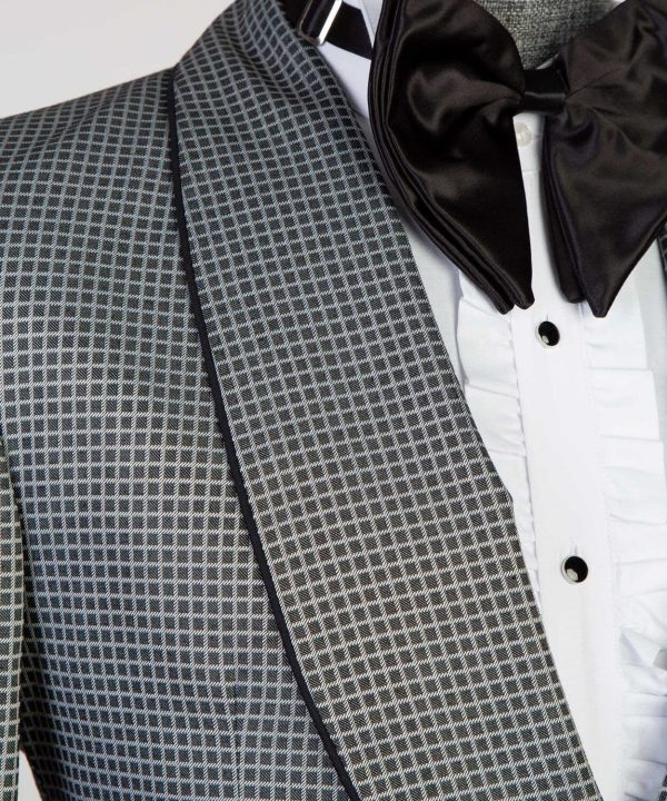 Grey Checked Tuxedo III - Image 2