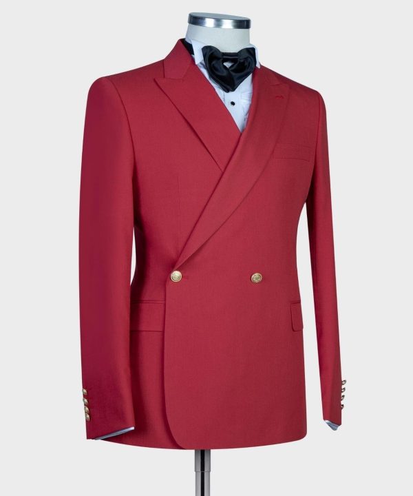 Maroon Double Breast Suit - Image 3