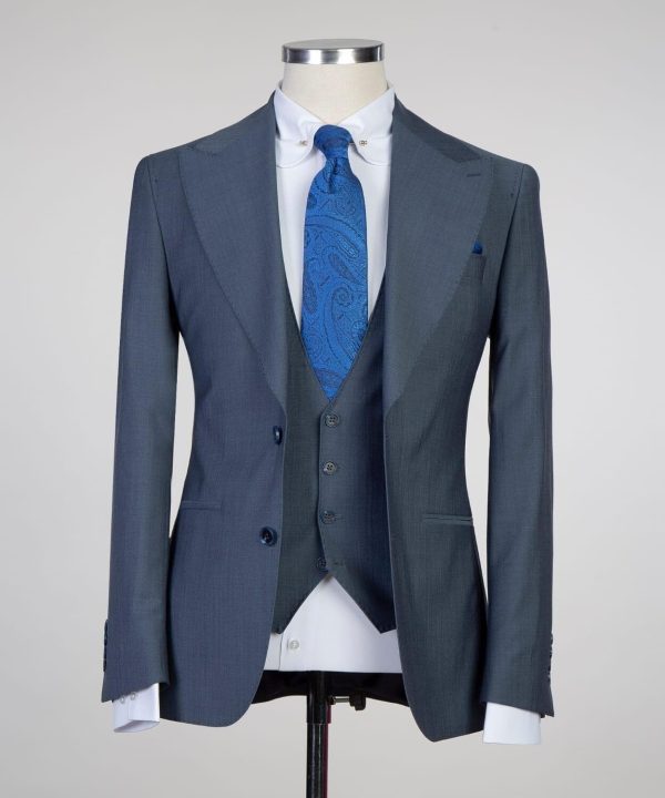 Plain Blue Denim Suit - Image 4
