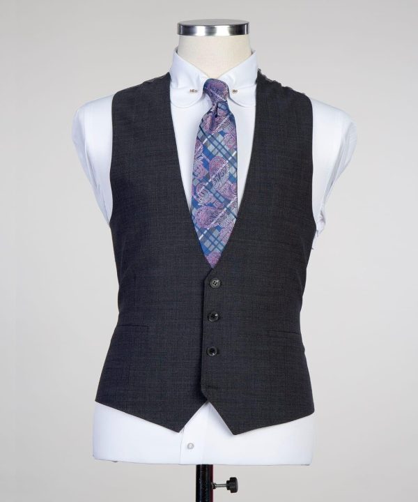 Plain Charcoal Gray Suit - Image 3