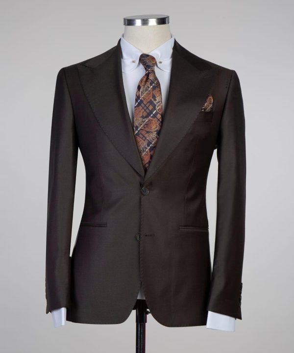 Dark Earthtone Brown Suit - Image 6