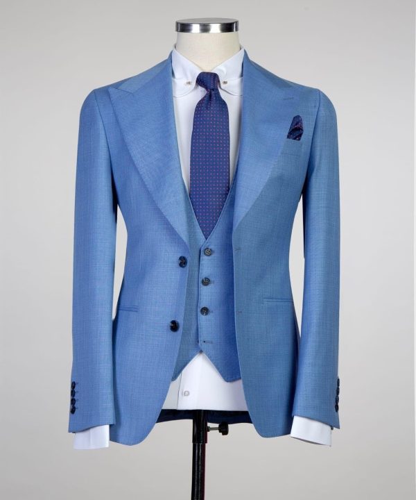 Plain Light Blue Suit - Image 6