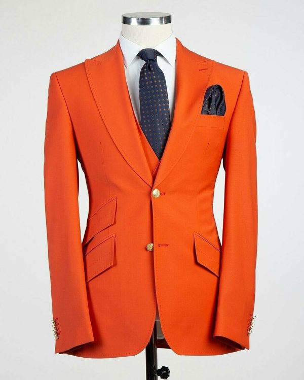 Plain Bright Orange Suit