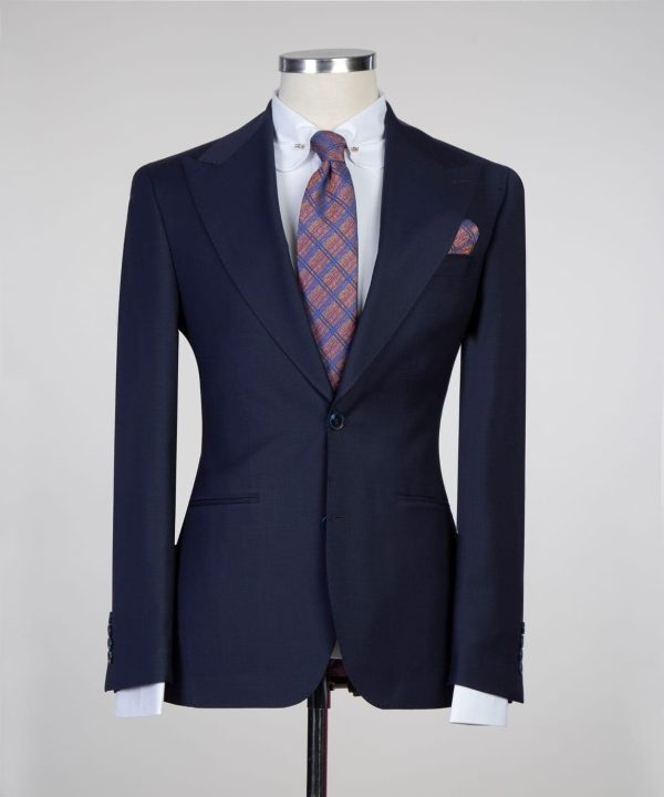 Plain Dark Blue Suit - Image 4
