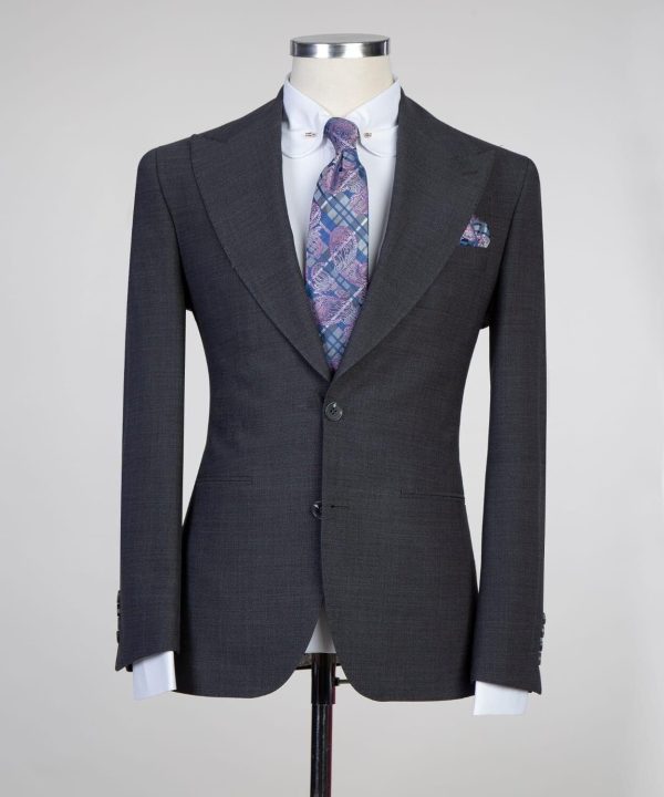Plain Charcoal Gray Suit - Image 5