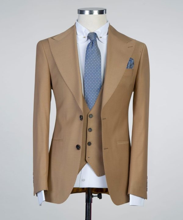 Plain Dark Beige Suit - Image 6