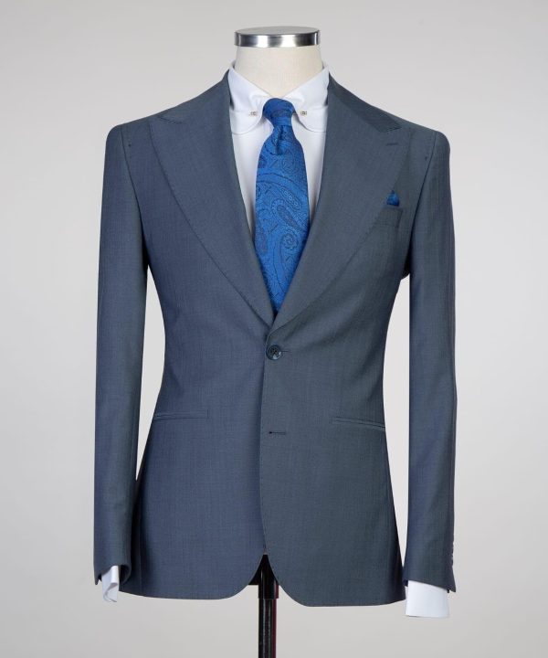 Plain Blue Denim Suit