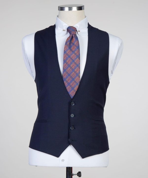 Plain Dark Blue Suit - Image 3