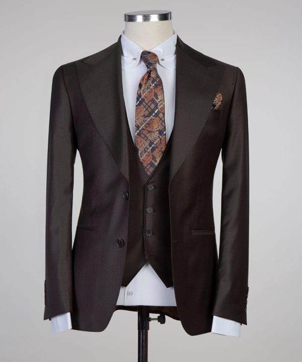 Dark Earthtone Brown Suit - Image 2
