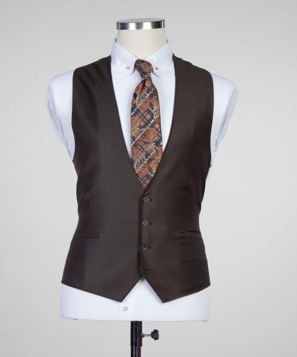 Dark Earthtone Brown Suit - Image 4