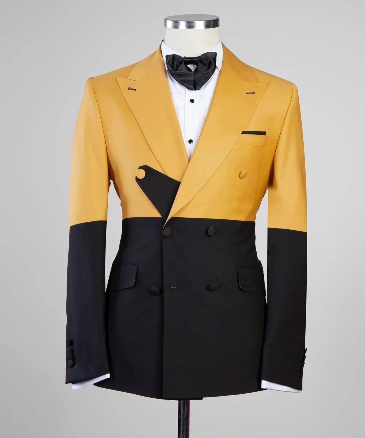 Black and Yellow Double Breast Suit