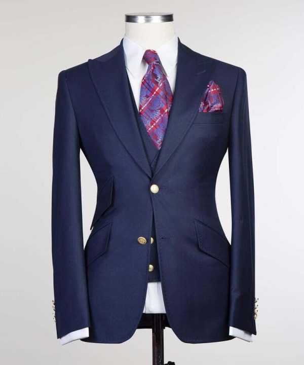 Plain Navy Blue Suit II - Image 5