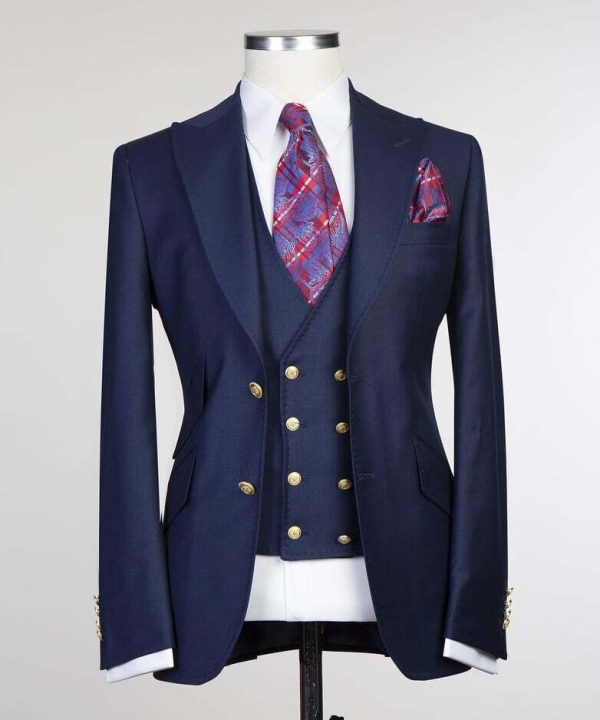 Plain Navy Blue Suit II - Image 6