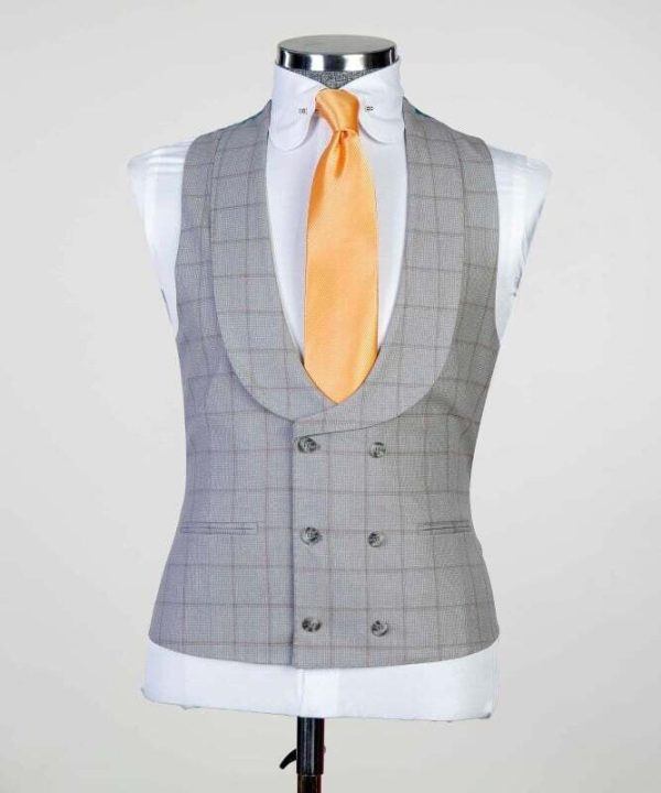 Checked light Grey Suit II - Image 2
