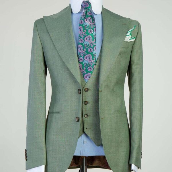 Plain Oliver Green Suit - Image 6