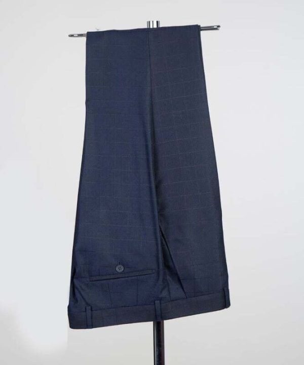 Navy Blue Double Breast Tuxedo - Image 4