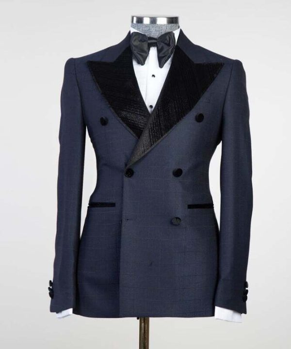 Navy Blue Double Breast Tuxedo
