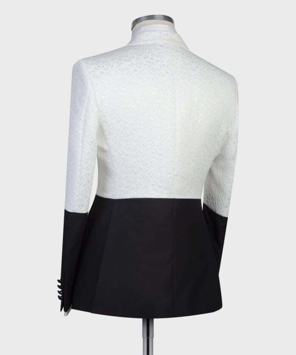 White and Black Double Breast Suit - Image 4