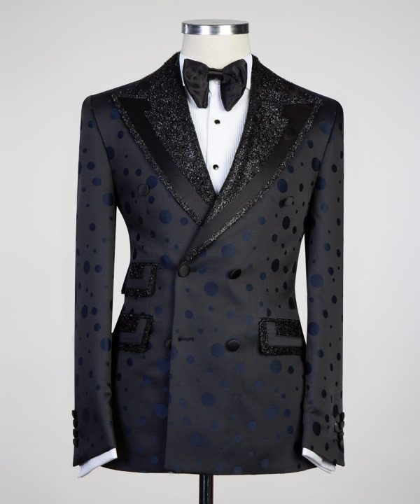 Dark Blue Double Breast Tuxedo - Image 3