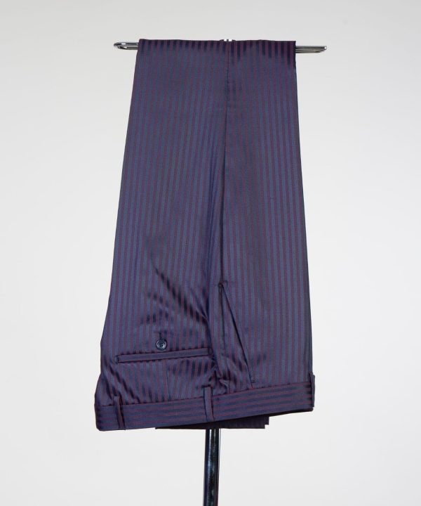 Dark Blue Striped Double Breast Tuxedo - Image 2