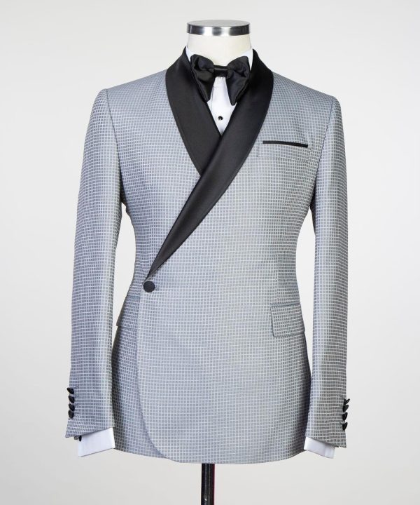 Grey Double Breast Tuxedo - Image 2