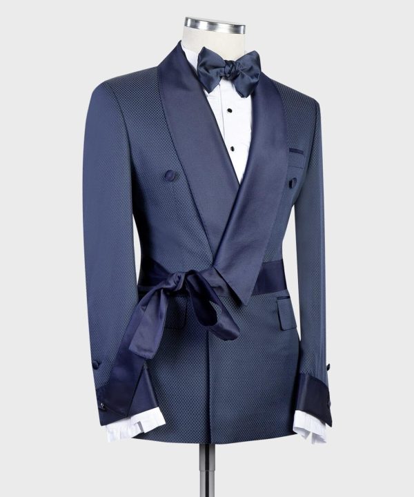 Navy Blue Double Breast Tuxedo