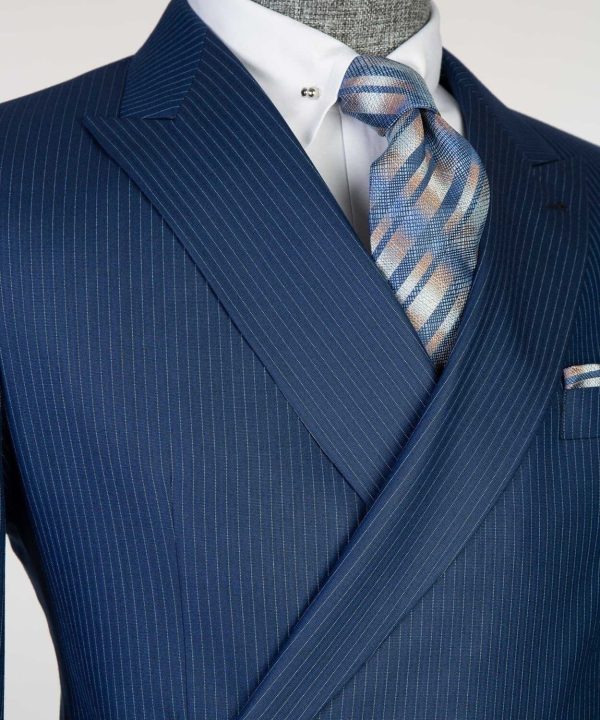 Navy Blue Double Breast Suit I - Image 3