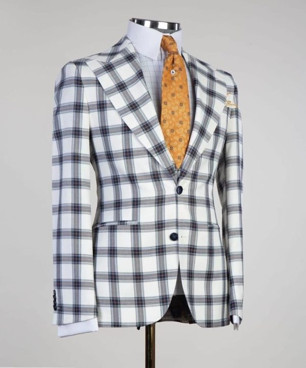 Checked White Suit - Image 3