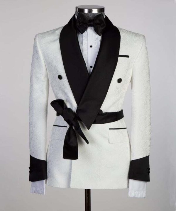 Black and White Belt Tuxedo - Image 3