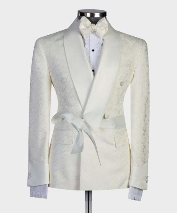 Off White Belt Tuxedo - Image 3