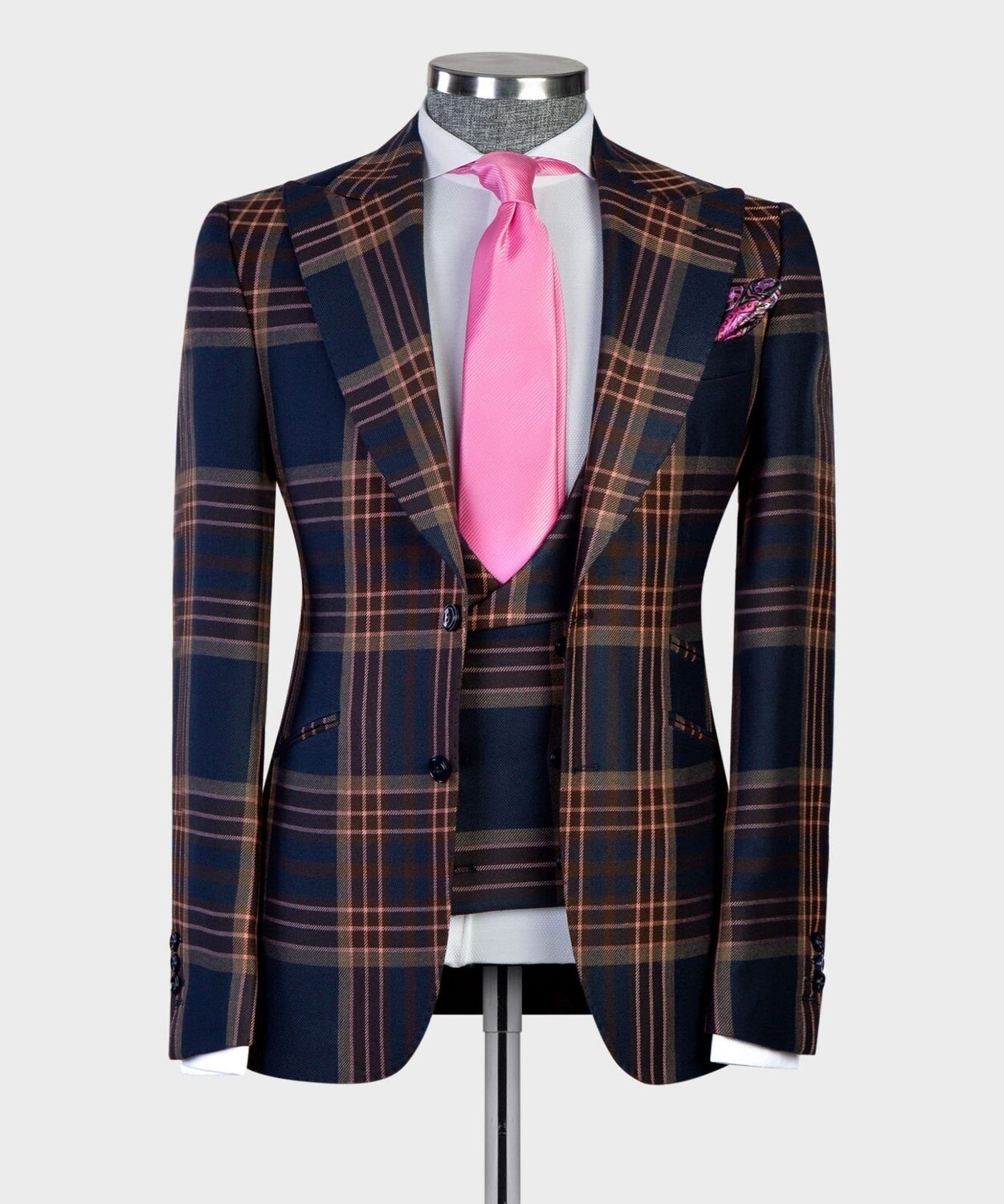 Blue Checked Suit III