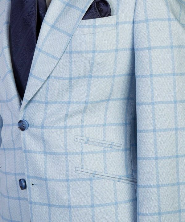Light Blue Checked Suit II - Image 3